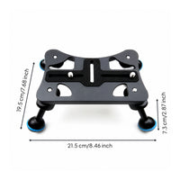 Chassis with 1/4 Mount Sturdy Four-Leg Stand Lightweight Mounting Base for Videographers, Tabletop