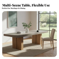 Rectangular Conference Desk Minimalist Design Long Rectangular Table Modern aesthetic Business Furniture for Businesses, group Leaders, Training Room, Home