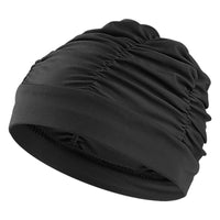 Ruched Pleated Swim Cap Stretchable Material Swim Cap Stretchy Swimming Hat Easy to Wear for Hot Springs