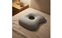 Pressure Relief Ear Hole Pillow Soft Side Sleeper Pillow Dipped Edge Contoured Cushion Rounded Corners