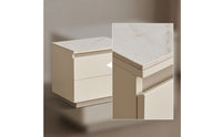 Cabinet with Countertop Contemporary Cabinet with Imitation Marble Top Minimalist TV Console for Living Room, Apartment