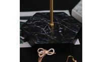 Detachable Design T-Shaped Bar Jewelry Display Stand Easy Assembly Necklace Holder with Marble Base Minimalist Design Earring and Bracelet Organizer Rack for Countertop, Dresser, Bedroom
