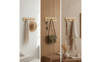 Wooden Peg Rail Decorative Coat Rack with Pegs Wall Mounted Coat Rack Scandinavian Wall Hooks Minimalist for Entryway, Hallway
