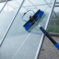 Photovoltaic Module Cleaning Brush Kit Dense Bristles Water Fed Pole Kit Hose Connection Photovoltaic Module Cleaning Brush