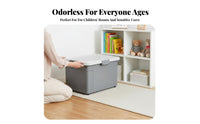 Stackable Box with Casters Large Capacity Wheeled Storage Container Sturdy Construction Two-wayOpening Lid for Parents, Playroom