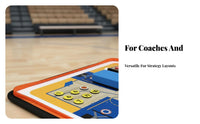 PU Leather Cover Basketball Board Lightweight Attractive Basketball Strategy Board Long-Lasting for Referees, Training, Game Day, Courtside