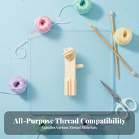 Prevents Tangling Plastic Embroidery Thread Winder Easy to Use Embroidery Thread Winder Kit Portable for Embroiderers, Crafters