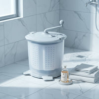 Portable Washer Centrifuge 2 in 1 Hand Crank Laundry Appliance No Electricity Washer Dryer for Students, Dorm Room, Small Apartment