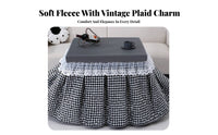 Thickened Design Heating Table Cover Waterproof Square Kotatsu Cover Stain-Resistant for Families, Homeowners, Winter, Living Room, Indoors