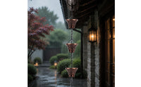 Rain Chain Textured Rain Chain with Cups Weather Resistant Downspout Replacement for Homeowners, Porch, decor