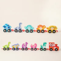 Educational Wooden Dinosaur Train Set Learning Dinosaur Train Set Hands-on Developmental for Toddlers, Preschoolers, Kids, Playroom, Classroom