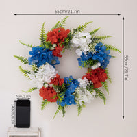 Long-Lasting Independence Day Door Decoration Lifelike Appearance Patriotic Wreath Artisanal Patriotic Floral Wreath No Maintenance for Independence Day