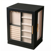 Rotating Jewelry Box Hanging Hooks Swivel Jewelry Cabinet   Handles