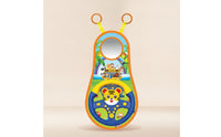 Toy with Mirror Interactive Steering Wheel Toy Soft for Infants, Young Children, Travel, Pram