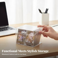 Clear Photocard Case Transparent Design Multi-Compartment Card Sorter for card players