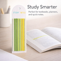 Colored Sticky Tabs for Students, Transparent Index for Studying, See Through Flags for Highlighting, Pastel Stickers Markers