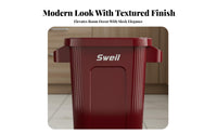 Movable Kitchen Garbage Can With Wheels Rolling Trash Can Large Capacity Uncovered Top Bin Thickened Material Waste Container