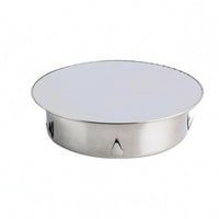 Flat Top Locking Tab Drain Cap Silver Finish Insert-Style Drain Stopper for Pipe Sealing
