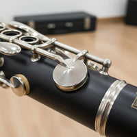B Flat Tuning Bakelite Clarinet Exam Use 17-Key Clarinet Nickel Plated Woodwind Instrument Long-Lasting for Beginners, Students, Adult Learners, Music Lessons, Practice