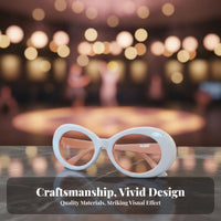 Exaggerated Look Triangular winged frame Sunglasses Vintage design Narrow winged frame Glasses Lightweight Frame sunglasses sun protective Protection for design enthusiasts, Young Adults, Parties, Holiday Events, Music concerts, Photo Shoots