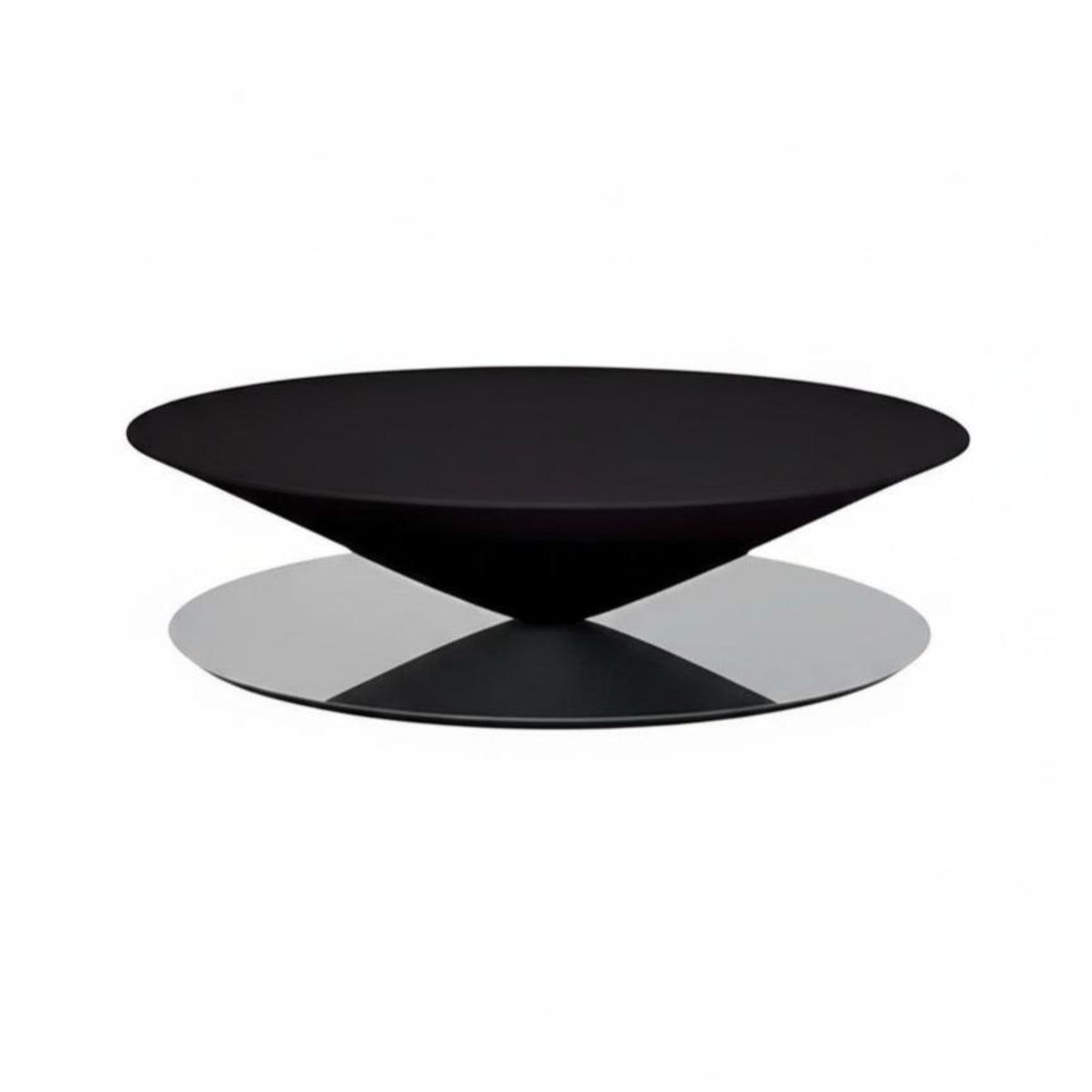 2 Pieces Suspended Disc and Cylinder Table Combo Minimalist Visually Pleasing Household Furniture French Cream and Design