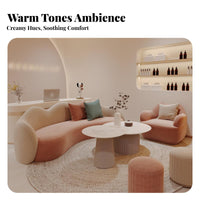 Curved Bubble Sofa Light Luxury Soft Puff-Shaped Sofa Creative Design Commercial Seating for Homeowners, Beauty Salon, Waiting Area, Living Room