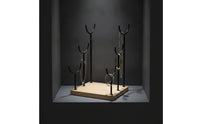 Jewelry Display with Wood Base Space-Saving Jewelry Stand with Wood Base Sturdy