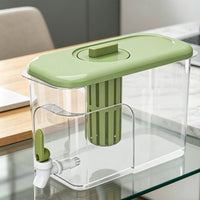 Leak-Proof Seal Portable Beverage Container with Tap High Temperature Resistant Refrigerator Drink Dispenser with Faucet Single-Hand