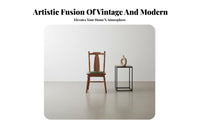 foliageCarved Spine Chair Retro and Design Dining Furniture Padded Seat Ergonomic Design for Adults, Living Room
