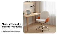 Height Adjustable Armless wheeled Chair Ergonomic spine supportrest rotating Stool effortless Rolling Casters Office Furniture Minimalist Design for Nail Technicians, Makeup lovers, Vanity Users, Dorm Room, Study Area, Small Spaces, Workstation