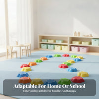 Layered Snowflake Stepping Stone Toy Molded Plastic Sound and Light Stepping Toy Raised Pattern Balance Game Indoor for Children