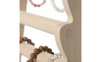Wood Bracelet Organizer Large Capacity 5-Tier Jewelry Rack Easy Assembly Wooden Bracelet Stand for Spacious Wardrobe