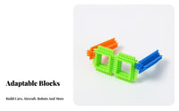 Easy Connectivity Gear Shaped Building Blocks Vibrant Colors Bristle Shape Blocks Polished Edges for Preschoolers, Kids 3+, Preschool