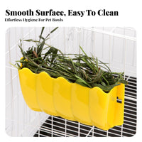 Easy to Install External Enclosure Hay Manger Reduces Waste Enclosure Mounted Hay Rack Long-Lasting Small Pet Food Manger Chew Resistant for Rabbits, Guinea Pigs, Chinchillas
