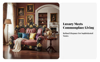 3 Pieces Ornate Carved Frame Couch set European Design Living Room Furniture Luxurious design Sofa Set for Homeowners, Villa, estate, Hotel Lobby
