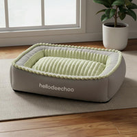 Rectangular Dog Bed Warm Soft Dog Sofa High-Resilience Filling Bolster Pet Bed for Dogs, Cats, Winter