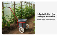 Hand Push Cart Labor Saving Water Jug Trolley Versatile Wheeled Bucket Carrier for Gardeners, Homeowners, Greenhouse, Garden, Farm
