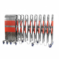 Stainless Steel Expandable Barrier, Mobile Folding Fence, Outdoor Isolation Guard for Kindergarten, Workshop, School, Construction