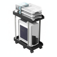 PC unit Stand Wheeled Design Mobile Computer unit trolley secureable Casters