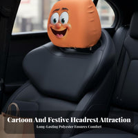 Car Headrest Cover Decorative Funny Car Headrest Stain-Resistant Resistant for Drivers, Families, Automobile, Daily Commute, Road Trips