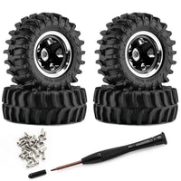 4 Pieces Wheel with Tire Tire and Wheel Set Heavy-Duty Beadlock Wheels for SCX30