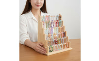 Solid Wood Wooden Bracelet Stand Detachable Multi Tier Jewelry Organizer Easy to Install Ladder Bracelet Display for Market Stall, Dressing Table
