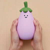 Eggplant Night Light Cute Silicone Bedside Light Timer Function for Infants