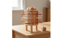 Educational Pisa Structure Balance Toy Hand-Eye Coordination Wooden Balancing Structure Natural Wood Finish Wooden Balance Game Perforated