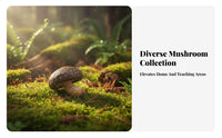 Realistic Mushroom Model Details Simulation Mushroom Ornament Clear Texture Artificial Figure for Teachers, Collectors, Kitchen Decor