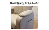 Ergonomic spine supportrest Upholstered rotate Armchair Comfortable Seating Upholstered Rolling Vanity Chair Adjustable Height Office Furniture Modern Minimalist Design for Students, Young Adults, Remote Workers, Bedroom, Dorm Room, Study Area