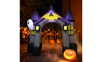 Inflatable Halloween Archway LED-LED & Battery-Operated Inflatable Castle Entrance Built-in Lights Halloween Castle Archway Outdoor for Driveway