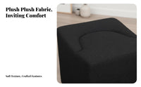 Nordic design Sculptural Cube Stool plush fabric Upholstery Ottoman adaptable Footstool Low Maintenance for Interior Design fans, Adults, Homeowners, Living Room, Lounge Area, Bedroom, Entrypath