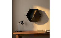 Faceted Hexagonal Wall Shelf Deep Cavity Hexagon Wall Shelf Matte Finish