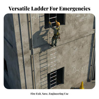 Fire Evacuation Rope Ladder Fireproof Portable Emergency Ladder Heavy Duty Equipment for Building Residents, Construction Sites, Outdoor Activities